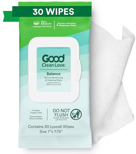 Balance, Personal Moisturizing & Cleansing Wipes, 30 Wipes, Good Clean Love