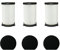 3 filtri di ricambio + 3 spugna per MooSoo D600 D601, riutilizzabili per aspirapolvere MooSoo D600 e Ariete Handy Force 2761, accessori per aspirapolvere Iwoly V600