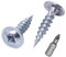 SKIR'CO (500 Stück) Verzinkter Stahl 3,0 x 10 mm Silber Holzschrauben, Metallschrauben, Oblatenkopf, Pozidriv, selbstschneidend