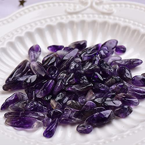 Ágata de amatista de cristal natural irregular piedra mineral espécimen de grava adecuado acuario decoración del hogar, manualidades, amatista, 50 g