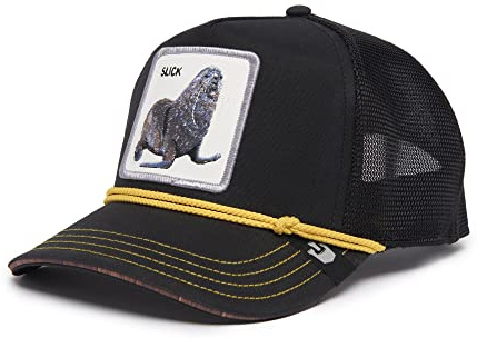 Goorin Bros. The Farm Who Charted Collection Gorra de camionero para hombres y mujeres, Negro (sello de aprobación), talla única