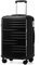 British Traveller Handgepäck Koffer Groß Reisekoffer Groß Hartschalenkoffer 74.5 * 49 * 30.5cm mit TSA-Schloss Koffer Trolleys ABS+PC Schwarz