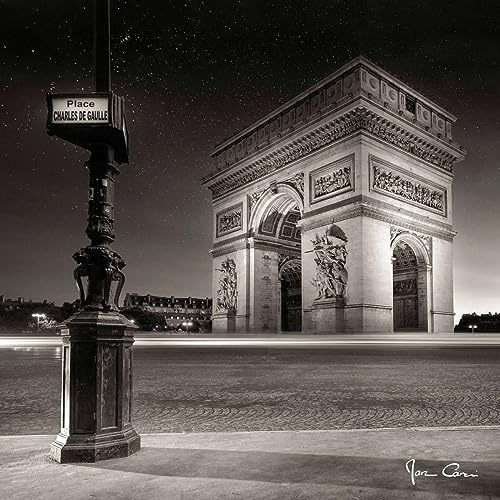 Ceanothe Tableau sur verre Arc de Triomphe 45x45 cm - Impression Image Haute Définition Pour Décoration Murale avec Finition Brillante Fabriqué en France