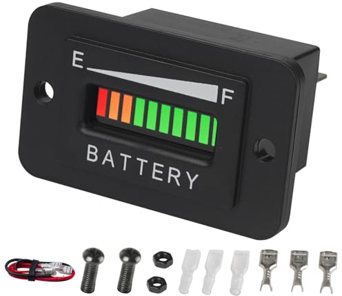 Yooreal Misuratore batteria digitale 12-48 V per auto elettrica Pb-alimentata