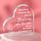 WenmthG Acryl Herz Tischschmuck/Briefbeschwerer, Geschenk für Frauen, Freundin, Schwester, Beste Freundin, Neuanfang, Rot