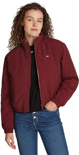 Tommy Jeans Donna Giacca Essential Padded Jacket Giacca da Mezza Stagione, Rosso (Deep Rouge), S