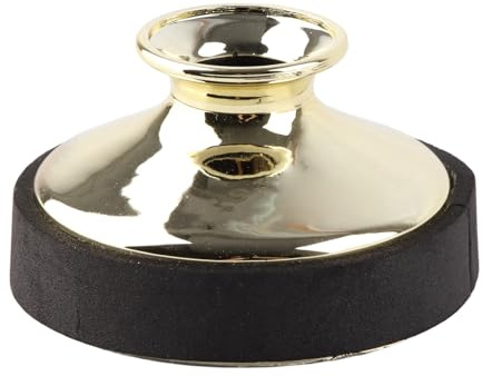 Alto Saxophone Mute - Lightweight Plastic Sax Muffler, Noise Remove Practice Silencer Accessory for Beginners (Gold)