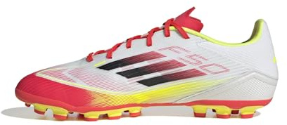adidas Unisex Adulto F50 League Football Boots Artificial Ground, Cloud White/Core Black/Solar Yellow, 41 1/3 EU
