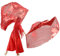 MUNAFIE Lot de 2 drapeaux d'adoration - En demi-cercle - Avec hampe flexible - Pour spectacle de danse - Église - Rouge