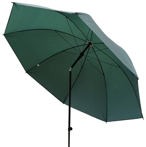 EUROCATCH Fischschirm 200cm Mit Knick - Fisch-Sonnenschirm Grün - Regenschirm - Brolly - Steel