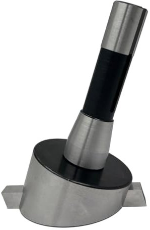 MachEl 2 Fly Cutter with 50mm Head Diameter R8 Shank (7/16 Drawbar) for Milling & Lathe Machines - HSS Tool with Replaceable Carbide Insert
