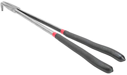 Pinza a Becchi Lunghi, Lunghezza 400 Mm, Extra Lunga, Pinza a Lunga Portata, Punta Piegata, Rastremata a 90 Gradi, Attrezzatura Meccanica, Utensili Manuali, Multiuso, Forgiata,