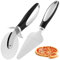 Pizza Roller Edelstahl-Pizzaschneider und Käsespatel Set – Scharfes Pizzarad mit ergonomischem Griff, Vielseitiges Küchenwerkzeug zum Schneiden von Pizza, Käse und Teig