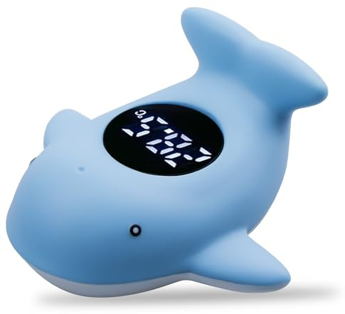 Baleine Thermomètre de Bain Bébé : Thermomètre Numérique Baignoire Rapide et Précis Thermomètre Baignoire Bébé Thermomètre de Bain pour Les tout-petits Jouet de Bain Flottant