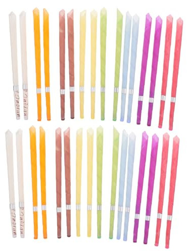 EXAOMBLE 32 Piezas Velas de Aromaterapia para Masaje de Oído con Aceites Esenciales y Limpieza de Cera Auricular