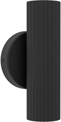 Eglo Bedside wall Light Portillo, Indoor lamp with uplight and Downlight | indirect bedroom and living room lighting, black metal, GU10