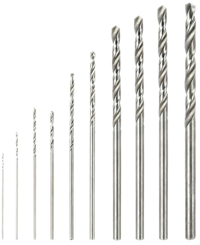10 stycken HSS träborr plast mini spiralborr med förvaringslåda 0,8–3,0 mm, för modelljärnssmycken, träbearbetning