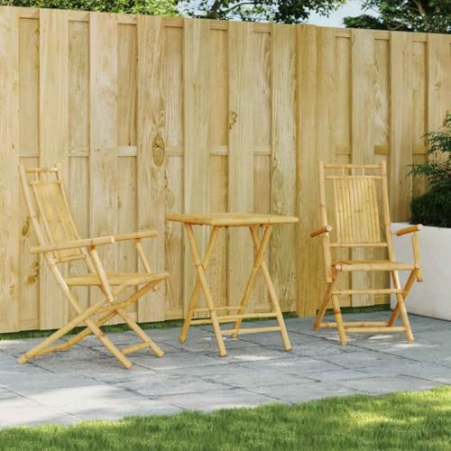 Générique Ensemble de Bistro 3 pcs Bambou,Salons de Jardin,3278526