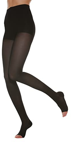 Relaxsan Basic 980A (Negro 2/M) Pantimedias contenitivas 280 Den punta abierta compresión 22-27 mmHg
