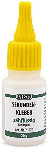 SILISTO Sekundenkleber 1x20g Transparent, Superkleber Zähflüssig, Alleskleber - extrem starker Cyanacrylat Kleber - zum Kleben von Plastik, Kunststoff, Glas, Holz, Stein, Metall uvm.