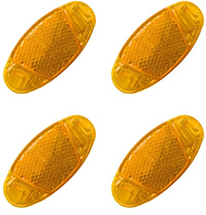 Rueda Reflectora, Reflectores de Bicicleta, para Mejorar la Seguridad Durante la Conducción Nocturna, 4 Piezas, Amarillo