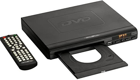 Reflexion DVD366, DVD-CD-Player, Slim Line, Display, CD-Kopierfunktion auf USB, Anti-Schock-System, Coax-Audioausgang, Schwarz