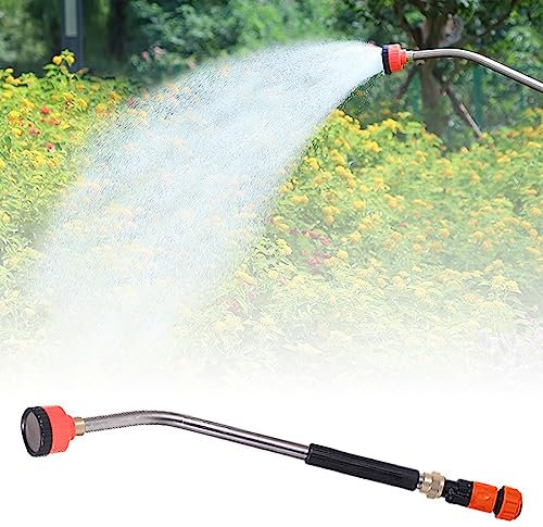 Metall Gießstab, Garden Giesstab, Edelstahl Professionelle Bewässerungsstab Gartenspritze Wasserbrause Handbrause Garten Sprayer Pflanzenbewässerung System (1Zoll, Zufällige Farbe)