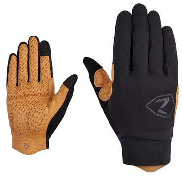 Ziener Herren CARELL Touch Long Fahrrad/Mountainbike/Radsport-Handschuhe | Langfinger mit Touchfunktion - atmungsaktiv,dämpfend, tan, 6,5