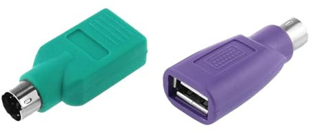 Hanprmeee PS/2 to USB A Adapter Male to Female Keyboard Adapter PS2 Jack to USB A Plug for Mouse and Keyboard, Replacement PS2 Keyboard Adapter (2Pack)