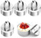 AONAYO Lot de 4 anneaux à dessert en acier inoxydable, anneaux à dessert de 8 cm, avec couvercle, compatibles avec les anneaux de service à tartes, anneaux de mousse à dessert, non toxiques