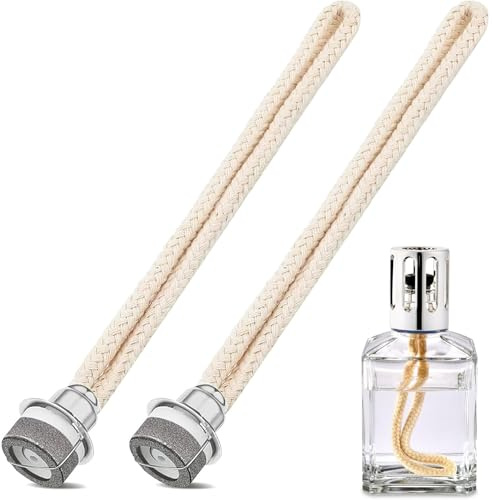 2 stycken vekar för lampa gruvare, doftlampa veke med katalytisk brännare, lampor reservbrännare tillbehör för inomhusluft förbättra aromaterapi