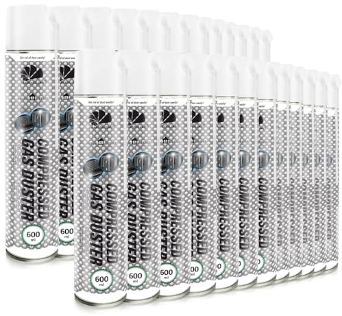 AABCOOLING Home&Office 24x 600ml Tryckluftsspray – Luftdammspray, Datorrengöring, Bärbar Dator, Tangentbord, Dator, Kontorsutrustning, Dammblåsare, Luftspray, Spray, Burk, PC-rengöringssats, K1