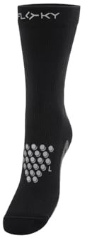 FLOKY S-Mash 2.0 calze biomeccaniche tennis e padel, antiscivolo. Protezione caviglia e tendine d'Achille. (IT, Testo, L, XL, Regular, Regular, Nero)