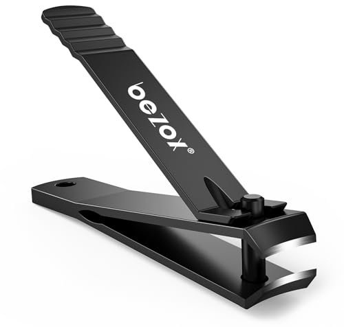 BEZOX Professioneller gebogener Nagelknipser für Fingernägel und Zehennägel – Hergestellt aus robustem Edelstahl, geeignet für dicke Fingernägel und Zehennägel von Männern und Frauen