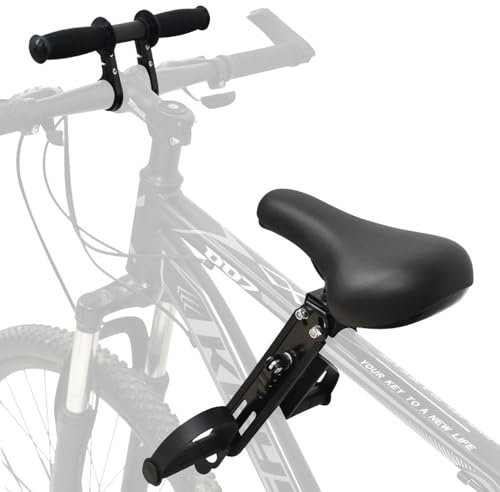 KBIBCK Seggiolino per bici per bambini, con attacco per manubrio, sedili anteriori per bambini, staccabile, per bambini da 2 a 5 anni, adatto per mountain bike e biciclette da città