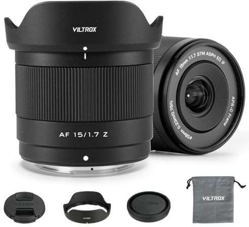 VILTROX 15mm F1.7 Air Lente Autofocus para Nikon Z Mount Lentes de Cámara STM APS-C Gran Apertura Gran Angular Camera Lenses Compatible para Nikon Z9 Z8 Z7 Z6 Z5 Z50 Z30 ZFC