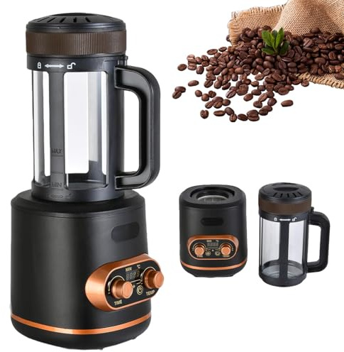 Electric Coffee Roaster, 2200W Full-automatic with Timer & Temperature Control, Ideal for Cafe, Restaurant, Office, and Home Use