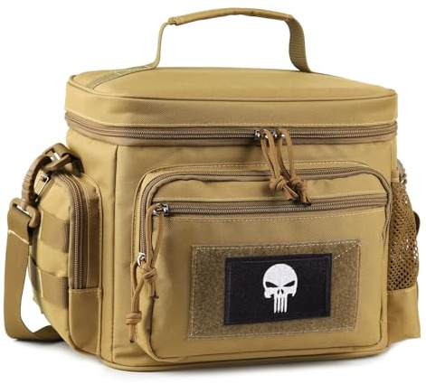 Lonchera Táctica para Hombre con Sistema MOLLE – Bolsa Térmica con Correa Ajustable, A Prueba de Fugas e Impermeable – Bolsa de Almuerzo Aislada para Adultos y Mujeres