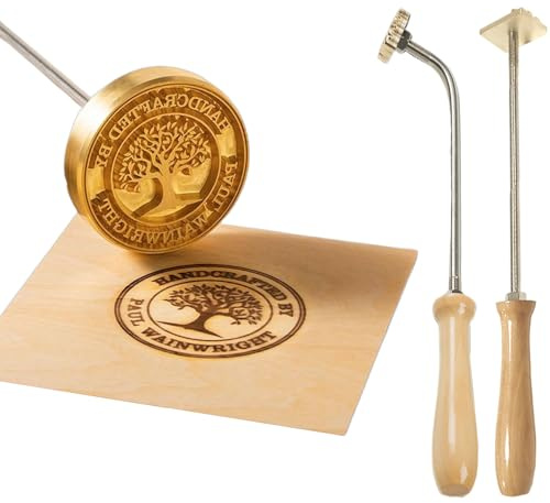 Fer de marque métallique personnalisé pour bois, timbre à brûler pour cuir et viande, logo sur mesure, design artisanal pour mariages et cadeaux personnalisés, chauffage à flamme