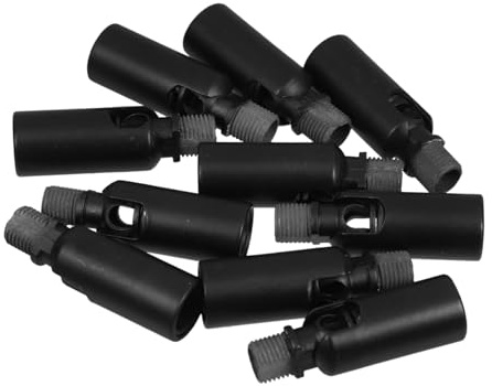 SHINEOFI 10 Pezzi Snodo Regolabile per Lampade e Supporti, Connettore in Ferro Nero per Angoli e Direzioni Varie, per Progetti di Illuminazione Multipli