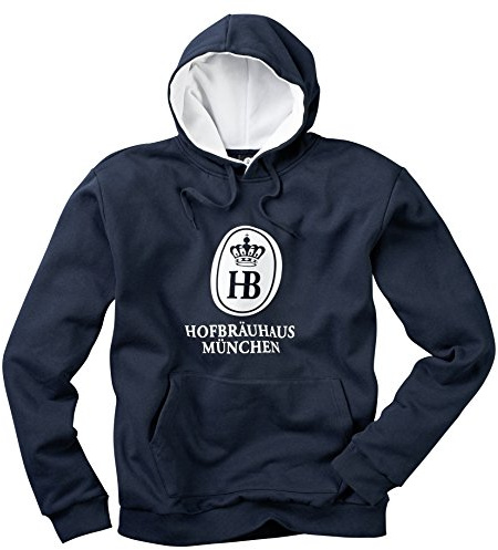 Hofbräu München Felpa con cappuccio Fan Navy, blu navy, S