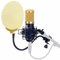 Pronomic CM-100BG Studio Großmembranmikrofon XLR-Kondensatormikrofon inkl. Popkiller Set (mit Mikrofonspinne, Etui, Windschutz, Reduziergewinde und Mikro Popschutz) schwarz