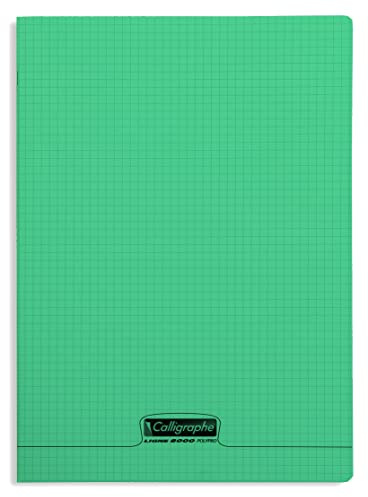 Clairefontaine 8000 polypro skolhäfte, plast-enband, 96 sidor, 90 g, 24 x 32 cm grön