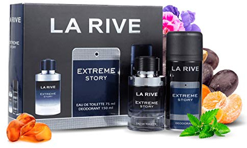 La Rive Extreme Story Coffret Cadeau Eau de Toilette pour Homme - 75 ml + Déodorant en Spray 150 ml