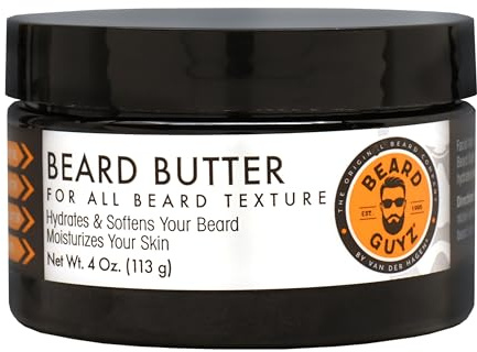 Beard Guyz Beard Butter – Moisturizing Beard Leave-In Conditioner and Softener for Men, Tames Frizz, Softens and Hydrates Facial Hair – 4 oz