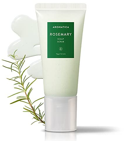 AROMATICA Rosmarin Kopfhaut Peeling 165g, Sulfatfrei, Silikonfrei, Vegan, Reinigung mit Salz Granulat, belebt und exfoliert die Kopfhaut, Mikro-Exfoliation
