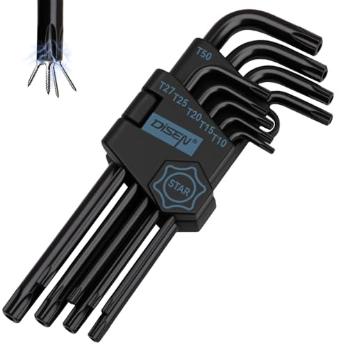 DISEN 9 Pieces Torx Star Allen Wrench Set