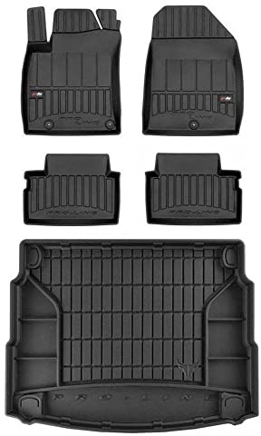 MOTOS Set de alfombrillas de goma y alfombrillas de maletero para Hyundai i30 III desde 2017 Mejora la comodidad de tus viajes con la alfombrilla antideslizante para coche 3D- alfombrillas para todo t