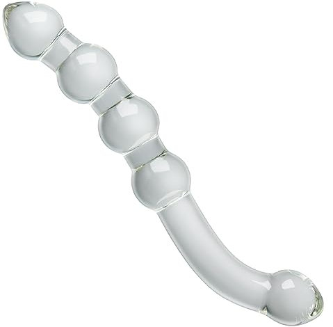 SXOVO Glas Doppeldildos, Kristall Doppeldildos Realistischer Glasdildo Analdildo SM Spielzeug Sex-Toys G-Punkt Stimulation Sexspielzeug für Männer Frauen Masturbation