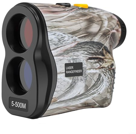 Télémètre de pour golf 5-500 m, 6 x chasses, télémètre monoculaire numérique pour entraînement de pour golf, chasse, bâtiment, foresterie, sports de plein air